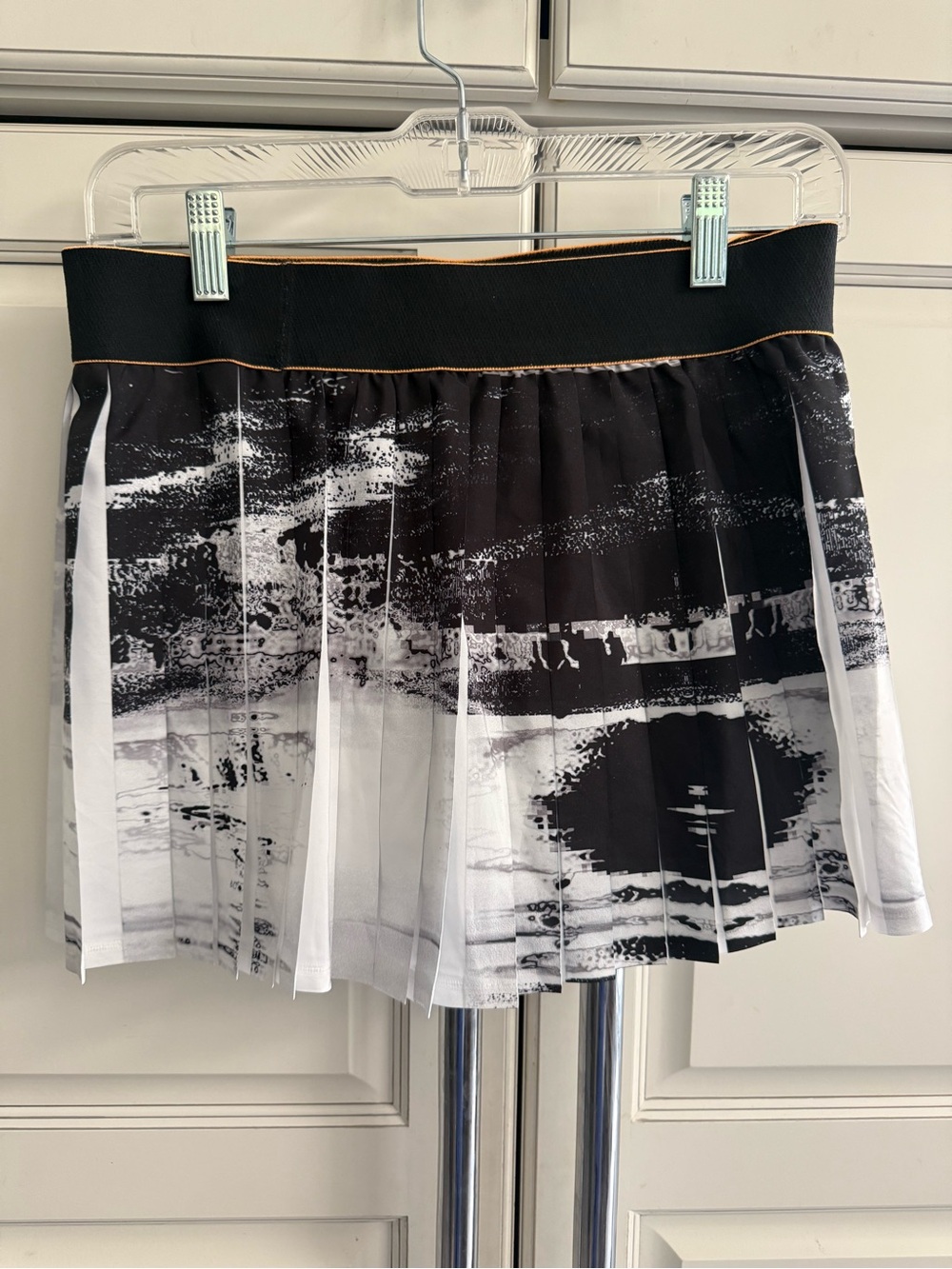Black & White Pleated Tennis Skirt with Attached Short